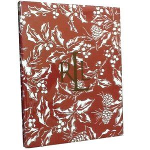 Ralph Lauren 70" Round Red/Silver Bowen Tablecloth